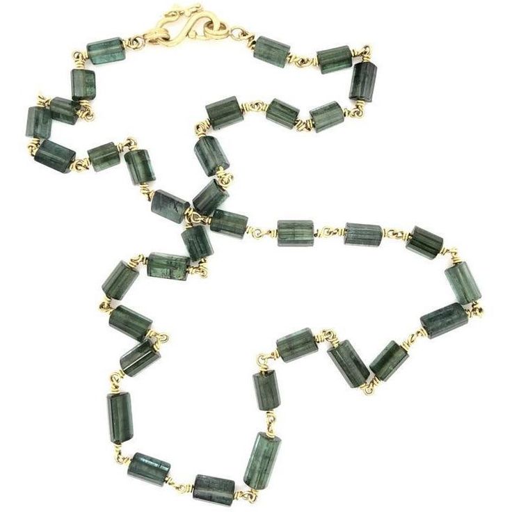 Jena Green Tourmaline Necklace - Ashleigh Branstetter® Luxury Artisan Green Beaded Necklaces, Luxury Tourmaline Beaded Necklaces As Gift, Tourmaline Necklace, Jena, Beads And Wire, Green Tourmaline, Faceted Bead, Pandora Charm Bracelet, Wire Wrapped