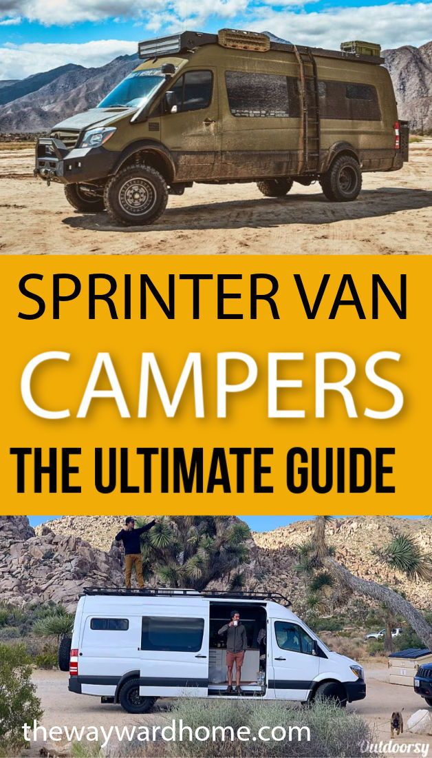 a van with the words,'sprinter van campers the ultimate guide '