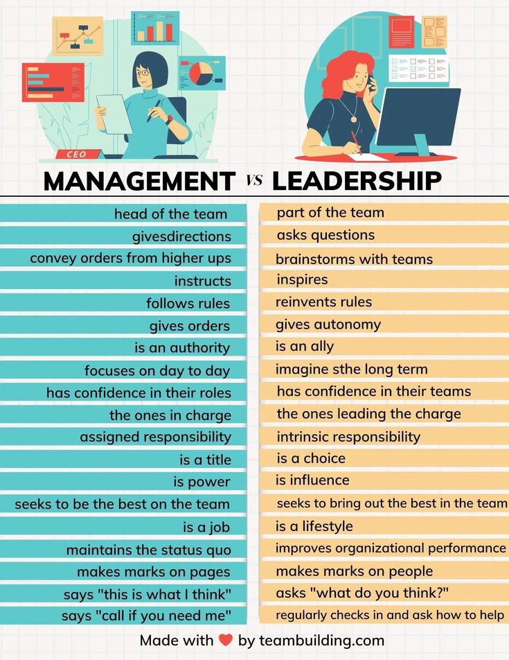 the differences between management and teamwork in an organization's workflow infographic