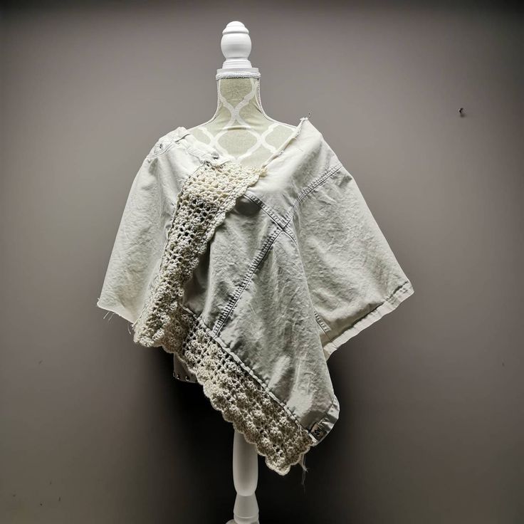 Gorgeous off white poncho with knit detail. One size fits most. Oversized Cream Bohemian Poncho, Casual White Cotton Poncho, Cozy Shawl Poncho For Spring, Cozy Oversized White Poncho, Casual Oversized Cream Poncho, Oversized Casual Beige Poncho, Casual Oversized Beige Poncho, Oversized White Cape Poncho, Oversized White Poncho Cape