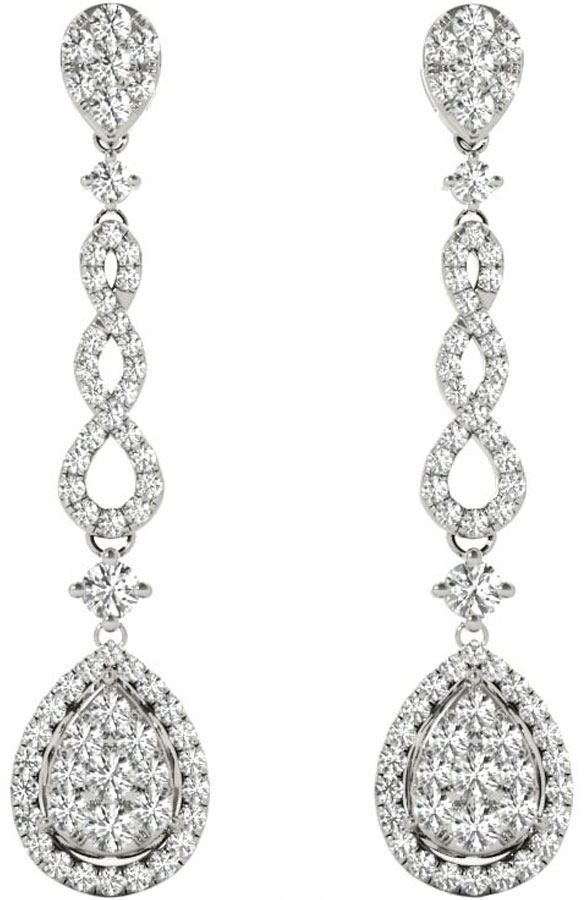 E20251W NEW SOLID 18K WHITE GOLD OVAL SHAPED DIAMOND WOMEN'S EARRINGS FOR SALE - Certificate of Authenticity - Earring Material: Solid 18k White Gold - Gold Finish: Polished - Weight: 3.65g - Width: 6.5mm = 1/4" - Height: 30mm = 1 1/8" - Thickness: 3.5mm = 1/8" - Butterfly Fastenings     Push Backs for Comfortable Wear - Total Diamond Weight: 0.58 Carat - Diamond Cut: Brilliant - Diamond Clarity: VS-VS1 - Diamond Color: F-G - Diamond Shape: Round     Also Known As Model # ED0320DD-01 Gold Oval Earrings, Vs1 Diamond, Oval Earrings, Oval Earring, Diamond Color, Diamond Shape, Brilliant Diamond, Diamond Clarity, Gold Gold