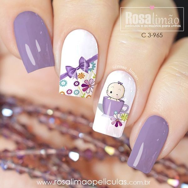 Baby Shower Nail Art, Maternity Nails, Baby Nail Art, Shower Nails, Baby Shower Nails, Tape Nail Art, Nail Art Pictures, Nail Salon Design, Nail Art Disney