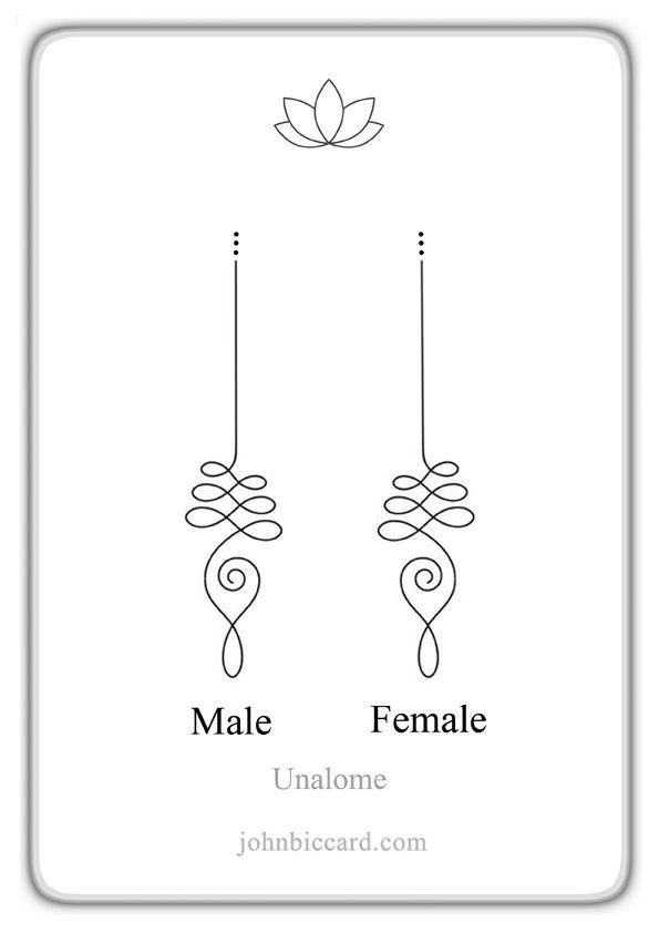 the female and male symbols are shown in this card, which is designed to be used for