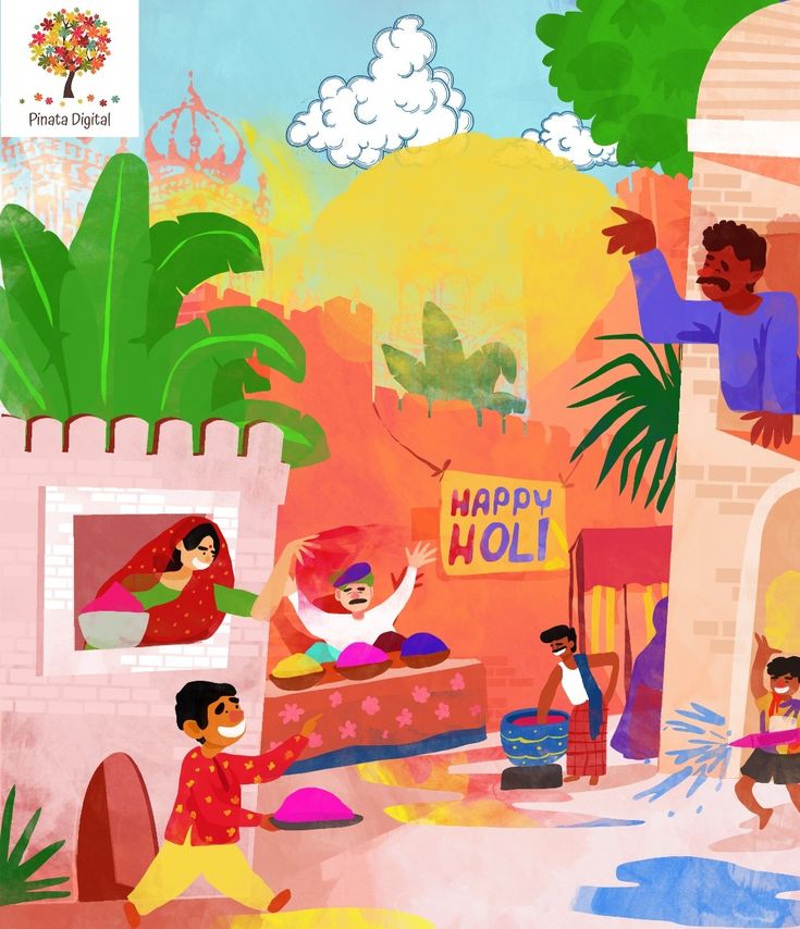 Children palying holi illustrations
Holi celebration ideas 
Happy holi social media posts Holi Social Media Post, Holi Illustration, Holi Card, Holi Drawing, Holi Colours, Colour Festival, Holi Color, People Celebrating, Holi Festival Of Colours