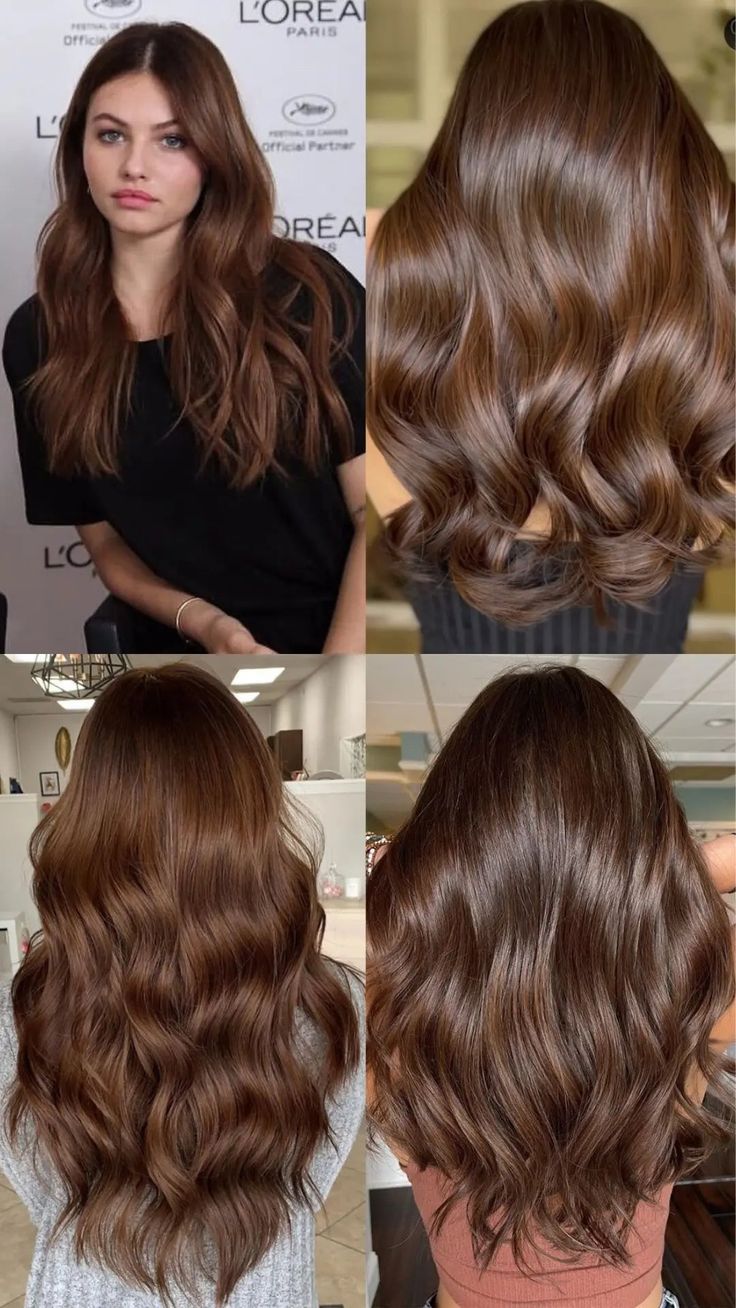 Warm hazelnut hair: a rich, nutty brown shade that suits warm undertones and Autumn color seasons. Find out if it’s right for you. Hazelnut Color Hair, Color Hair Ideas Brown, Golden Brunette Hair Color, Rich Chestnut Hair, One Shade Hair Color, One Colour Brown Hair, Hazelnut Brunette Hair, Hair Colour For Autumn Skin Tone, Brown Color Formulas