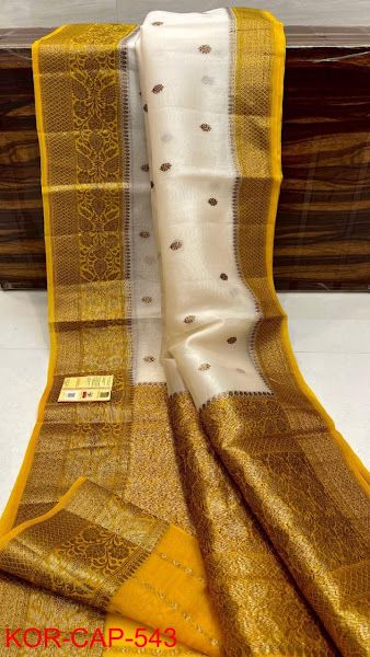 exclusive banarsi kora sarees Kora Sarees, Fashionable Saree, Banaras Sarees, Kora Silk Sarees, Banarsi Saree, Saree Jewellery, Fashionable Saree Blouse Designs, Saree Blouse Patterns, Saree Designs Party Wear