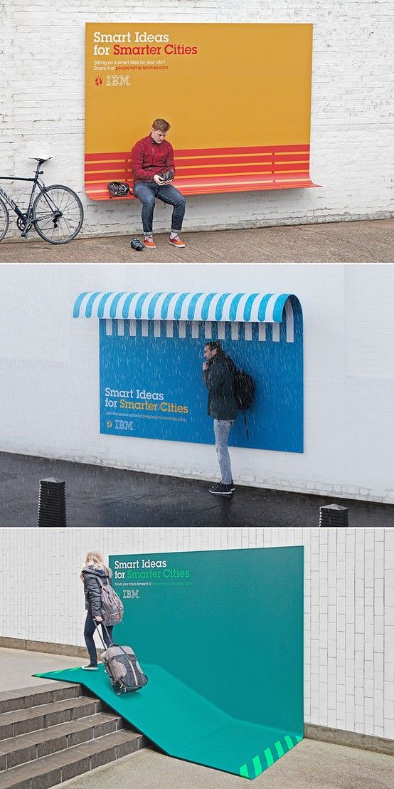 there is a man sitting on a bench in front of a wall with an advertisement