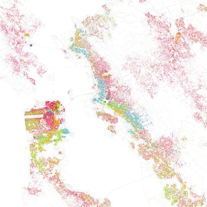 a map with different colored areas in the middle and on top of it is a white background