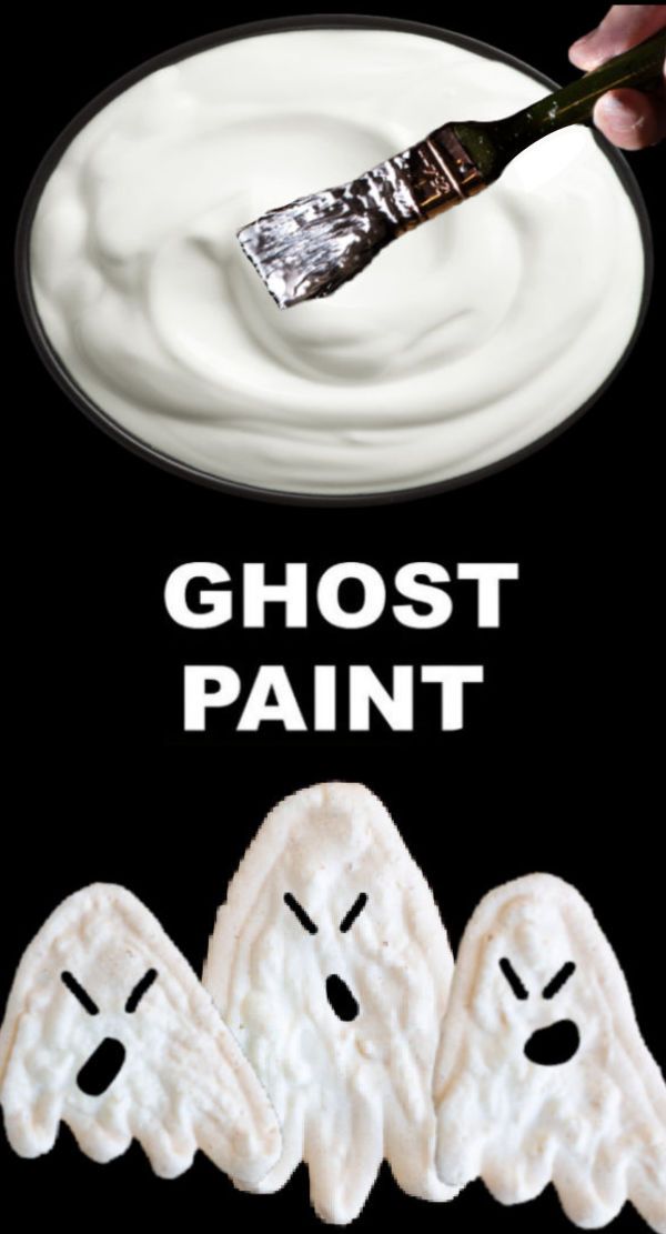 the ghost paint is being used to decorate marshmallows