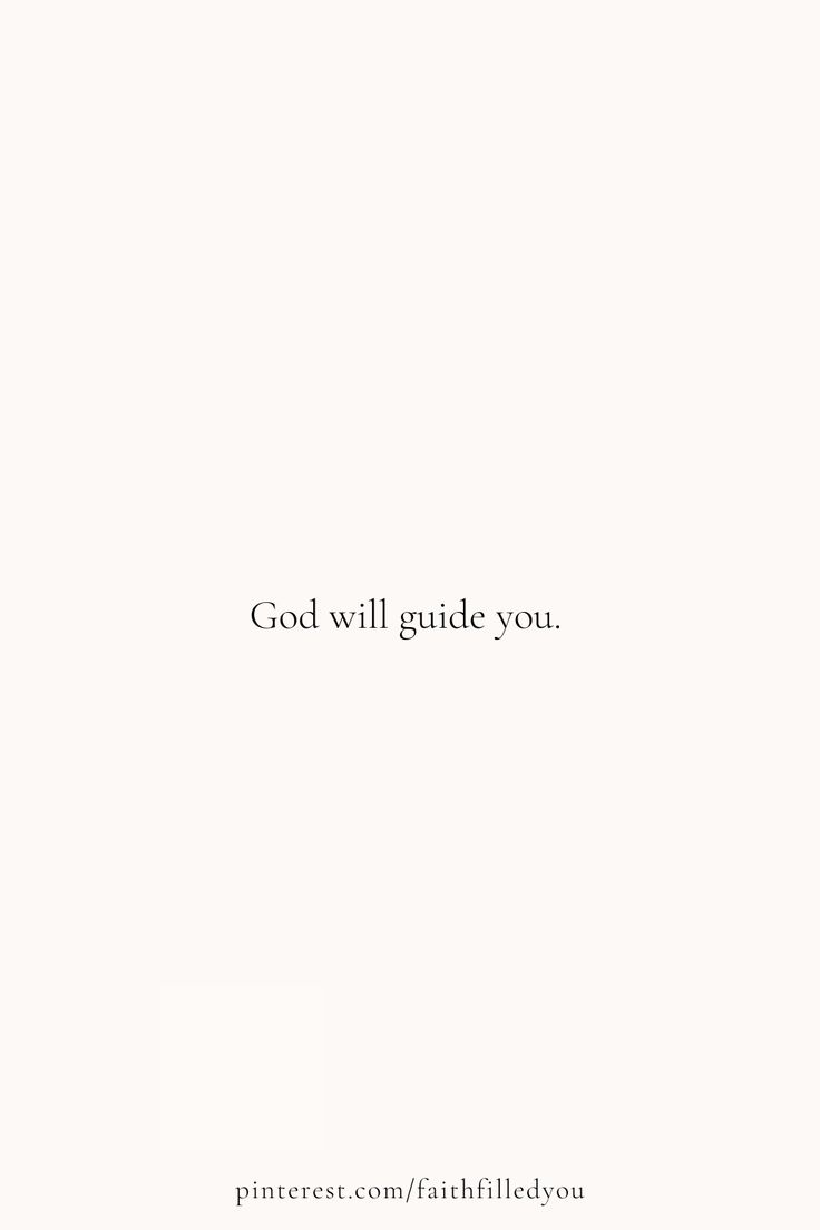 a white background with the words god will guide you