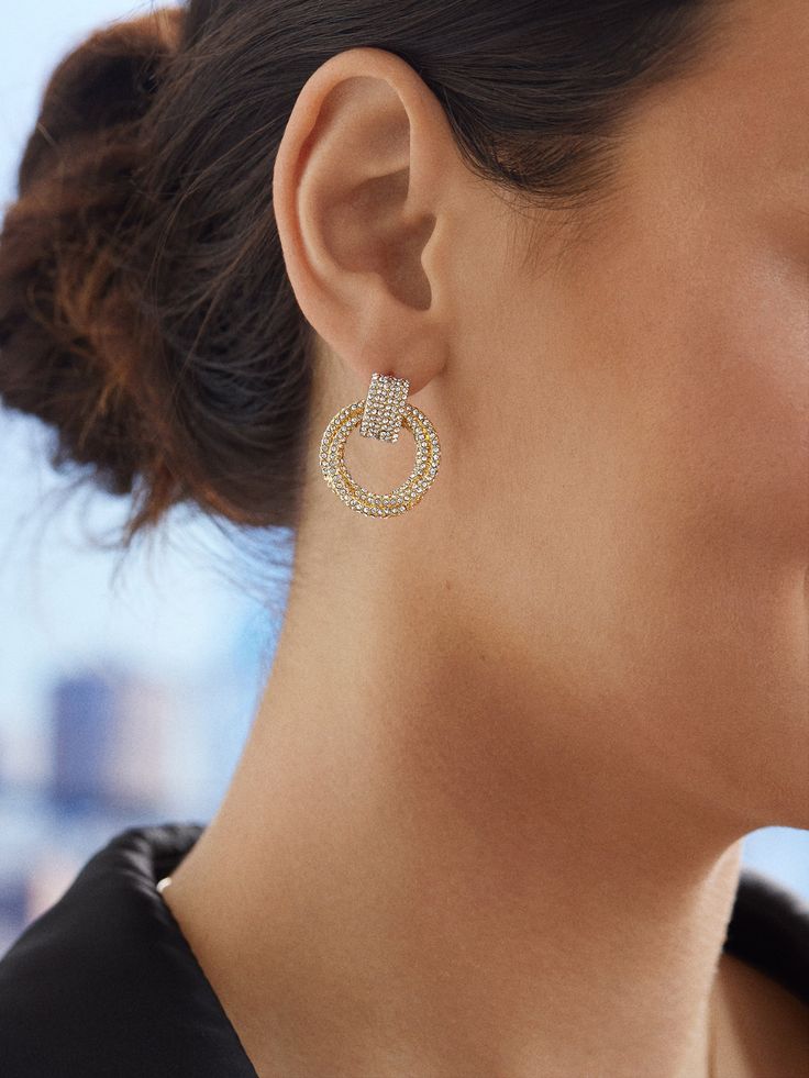 Step up your sparkle game with the Arabella Earrings. These pavé drop earrings, designed with interlocking hoops, add a chic touch to any outfit. Perfect for both everyday glam and special occasions, these earrings are must-have essentials for all the sparkle lovers. Everyday Glam, Crystal Drop Earrings, Crystal Drop, Gold Drop Earrings, Step Up, Gold Earrings, Gold Tones, Sparkle, Nordstrom