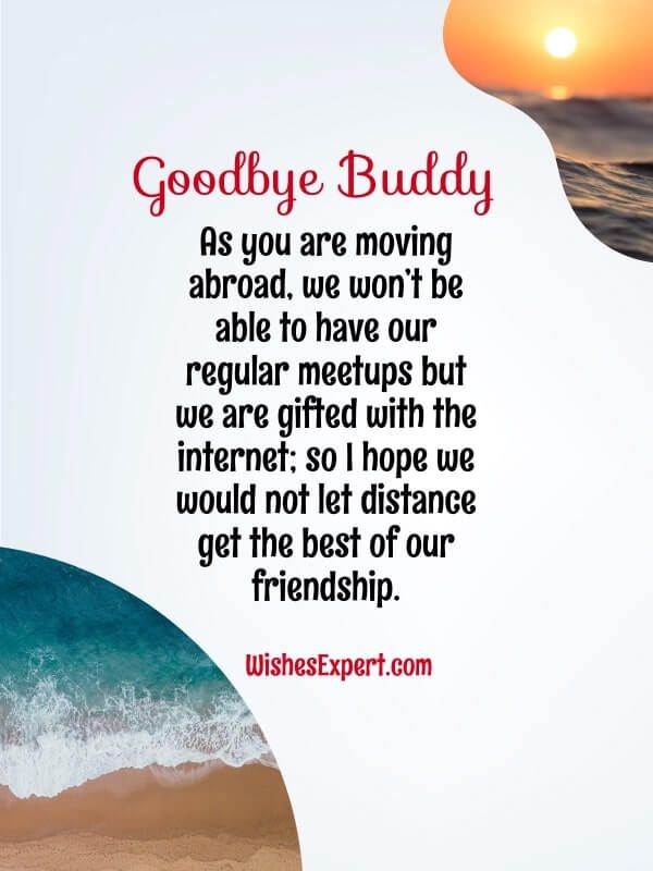 Heartfelt Farewell Messages For Friends Farewell Quotes For Bestie, College Farewell Quotes For Friends, Farewell Words Friends, Farewell Message Friend, Farewell Msg For Friend, Message For Friend Going Abroad, Best Wishes For Friend Going Abroad, Msg For Best Friend, Funny Farewell Messages