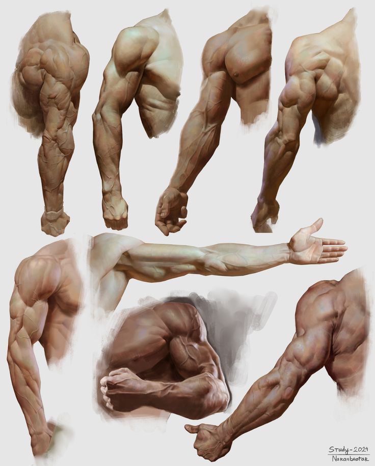 an image of some muscleed men doing different things in the same direction, including their arms and legs