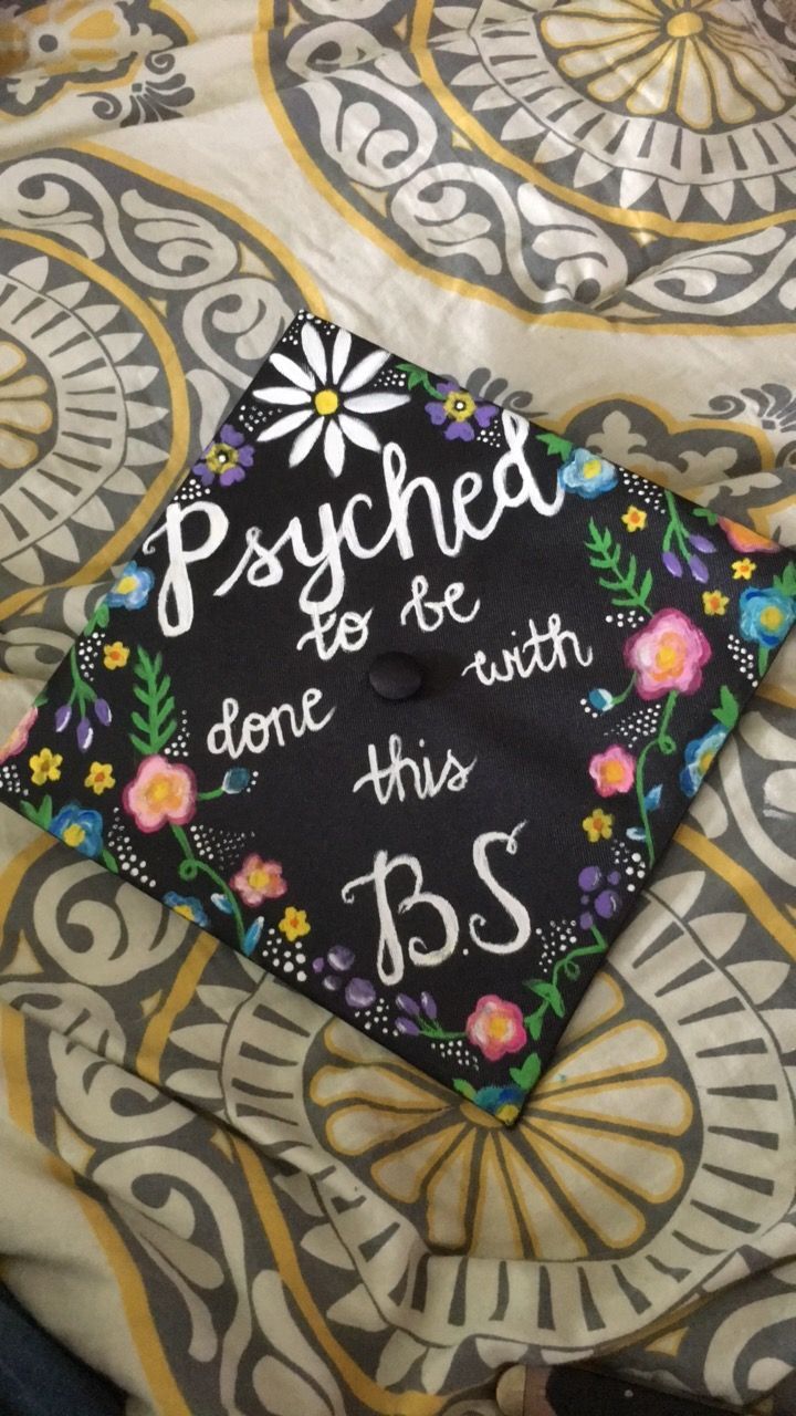 a decorated graduation cap with the words psychic be done with this $ 35