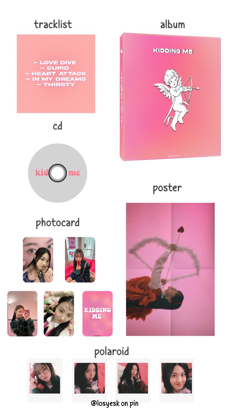 the album cover is shown with many different images