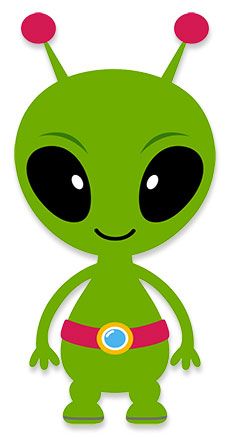 a green alien with black eyes and a red belt around his waist, standing in front of a white background