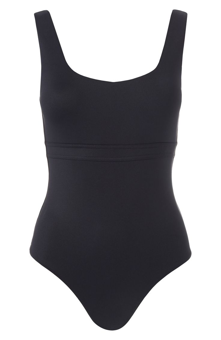 A low back lends sunny energy to this classic one-piece swimsuit. Removable cups Cheeky back coverage 86% polyamide,14% elastane Hand wash, dry flat Made in Italy Elegant Stretch Swimwear With Scoop Neck, Elegant Stretch Scoop Neck Swimwear, Elegant Scoop Neck Stretch Swimwear, Sleek Bodysuit With Scoop Back For Swimming, Scoop Back Swimwear With Minimal Stretch, Elegant Scoop Back Swimwear For Beach, Elegant Stretch Swimwear With Scoop Back, Sleek Swimwear With Lined Body And Scoop Back, Sleek Sleeveless Nylon Swimwear