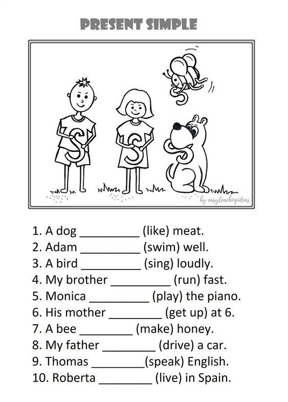 an english worksheet for children to learn