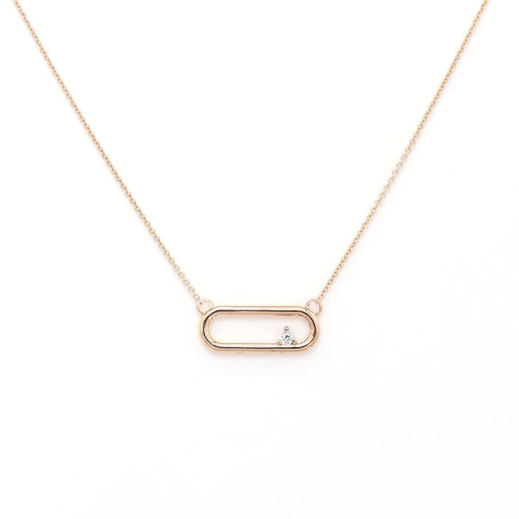 "Rectangular Diamond Necklace | 14k Real Gold Tube Necklace | Rectangular Outline Necklace | Horizontal Necklace | Tubular Pendant | Friendship Jewelry P R O D U C T 𝄪 D E T A I L S ✽ April Birthstone ✽ Metal: 14k Yellow Gold, White Gold & Rose Gold ✽ Chain Length: 14\" - 20\" (Classic Rolo Chain) ✽ Pendant Size: 17.0 mm x 6.7 mm ✽ Center Stone: 2.0 mm Natural Diamond (approx. 0.03ct) ✽ Diamond Color: G ✽ Diamond Clarity: VS2-SI1 ✽ Made to Order O T H E R 𝄪 I N F O R M A T I O N ▪ All items ar Luxury Diamond White Rectangular Necklace, Luxury White Gold Rectangular Diamond Necklace, Luxury Gold Rectangular Pendant Diamond Necklace, Elegant Oblong Necklace With Adjustable Chain, Formal Diamond Necklace With Paperclip Chain, Elegant Diamond Necklace With Rectangular Pendant For Formal Events, Elegant Rectangular Diamond Necklace For Formal Events, Formal Necklace With Rectangular Pendant And Adjustable Chain, Formal Necklace With Adjustable Chain And Rectangular Pendant