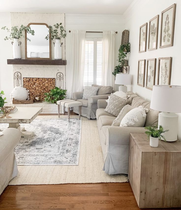 the living room is clean and ready for us to use in its new owner's home