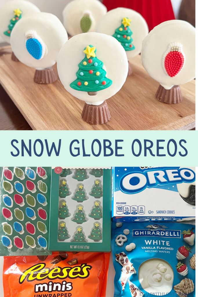 snow globe oreos are the perfect christmas treat for kids