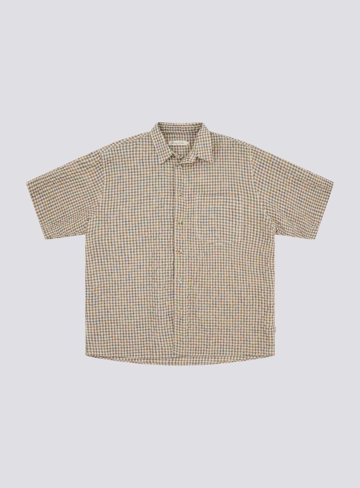 The Homie Shirt in Tokyo Plaid is designed to be your next trans-seasonal wardrobe staple constructed from 100% Linen. Layer it up over a tee or tank for a more casual look and button it up when the formalities kick in. Chest pocket Tortoise shell buttons Constructed from 100% Linen Fall Cotton Shirt With Camp Collar, Short Sleeve Shirt With Welt Pockets, Short Sleeve Shirt With Welt Pockets And Unstructured Fit, Unstructured Short Sleeve Shirt With Welt Pockets, Classic Tops With Rolled Sleeves For Casual Gatherings, Cotton T-shirt With Button Closure And Relaxed Fit, Cotton T-shirt With Button Closure In Relaxed Fit, Casual Shirt With Relaxed Fit And Welt Pockets, Unstructured Camp Collar Top For Fall