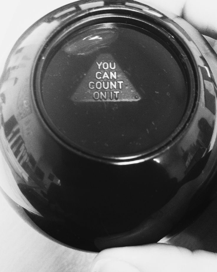 a black and white photo of a button with the words you can't count on it