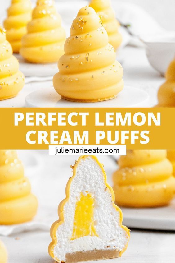 lemon cream puffs with the title overlay