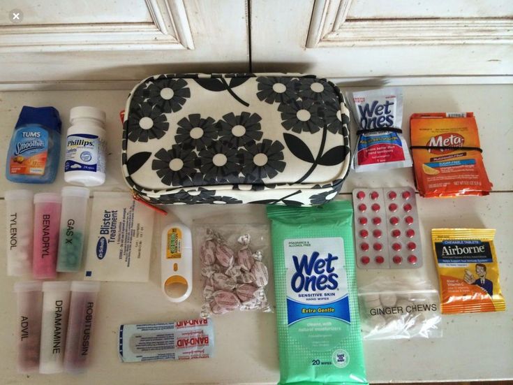 an assortment of toiletries laid out on a counter