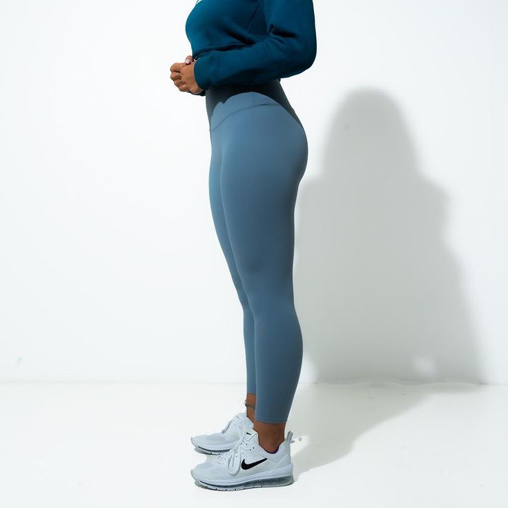 Terra Seamless Women's Leggings Sky Blue Leggings Beyond Motivation Fitness Blue Full-length Leggings For Pilates, Blue Full-length Training Tights, Full Length Blue Leggings For Pilates, Blue Full Length Training Tights, Blue Full Length Tights For Training, Full Length Blue Tights For Training, Blue Stretch Tights For Training, Blue Tight Training Tights, Compressive Blue Leggings For Workout