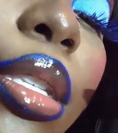 2022 Makeup, Glossy Lips Makeup, Lip Combos, Blue Lipstick, Lip Makeup Tutorial, Swag Makeup, Cool Makeup Looks, Ethereal Makeup, Unique Makeup