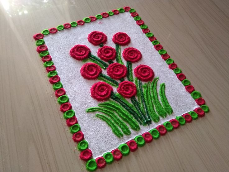 Rangoli Lifestyle Small Square Rangoli Designs, Square Rangoli Design Easy, Rangoli Designs Square, Rangoli Designs Latest Unique For Diwali Easy, Square Rangoli Design For Diwali, Modern Rangoli Designs For Diwali, Square Rangoli Design, Square Rangoli, Flowers Rangoli Designs