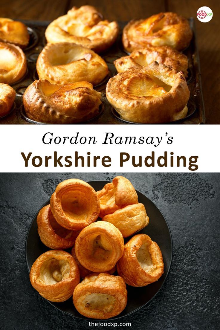 Gordon Ramsay’s Yorkshire Pudding Sweet Yorkshire Pudding Recipe, Christmas Yorkshire Pudding, British Bakes Recipes, British Yorkshire Pudding, Gordon Ramsay Yorkshire Pudding Recipe, Uk Roast Dinner, Make Ahead Yorkshire Pudding, Yorkshire Pudding Gordon Ramsay, English Roast Dinner Recipes