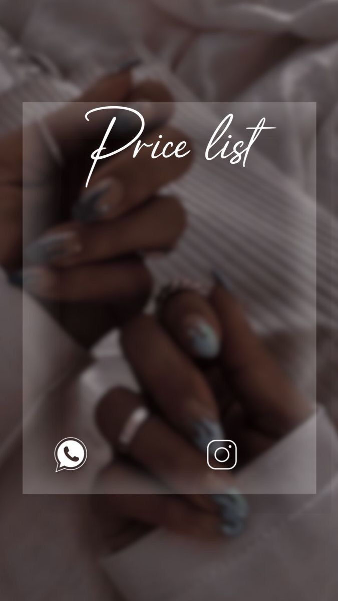 the text price list is displayed above an image of two hands holding each other's fingers