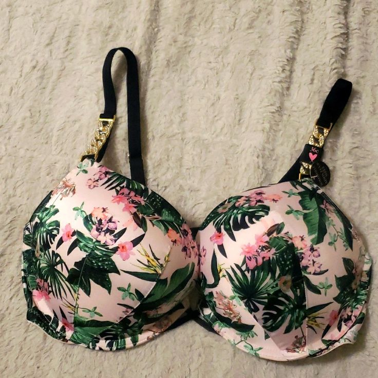 Brand New Victoria's Secret Bombshell Very Sexy Plunge Bra . I Payed $60 But Will Let It Go For $30. The Bra Is Brand New With Tags. Victoria Secret Sized Me Wrong. Floral Print Underwire Bra For Beach, Floral Print Underwire Bra, Summer Padded Bra By Victoria's Secret, Victoria's Secret Summer Padded Bra, Summer Push-up Bra With Lined Body, Spring Beach Push-up Bra, Victoria's Secret Summer Push-up Bra, Victoria's Secret Padded Bra For Summer, Victoria's Secret Summer Floral Print Bra