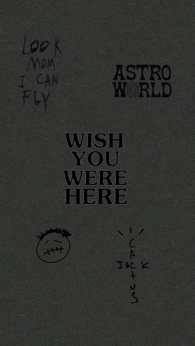 the back cover of astro world's wish you were here album is black and white