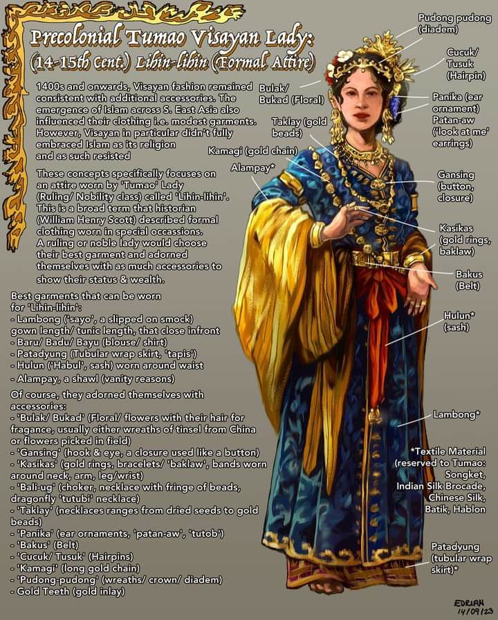 an image of a woman in costume with words describing the parts of her body and head