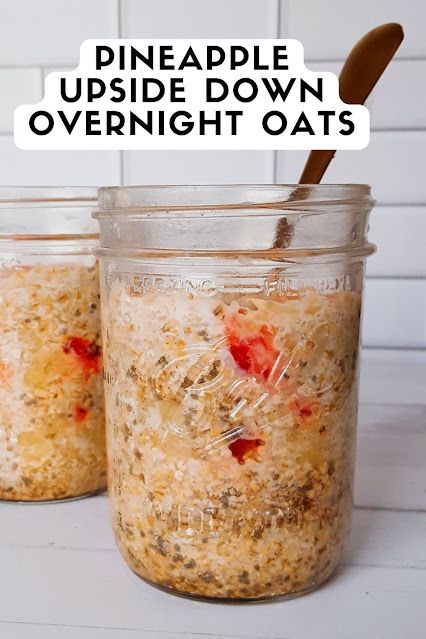 two mason jars filled with overnight oats