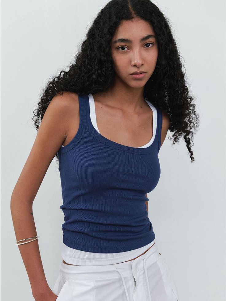 Composition : COTTON60% POLYESTER35% SPAN5%Color: BLUECountry of Origin : Republic of Korea Blue Scoop Neck Tank Top, Compressive Solid Color Scoop Neck Tank Top, Compressive Solid Scoop Neck Tank Top, Sporty Cotton Scoop Neck T-shirt, Blue Scoop Neck Tank Top, Bra Friendly, Reversible Top, Cami Tanks, Scoop Neck, Composition