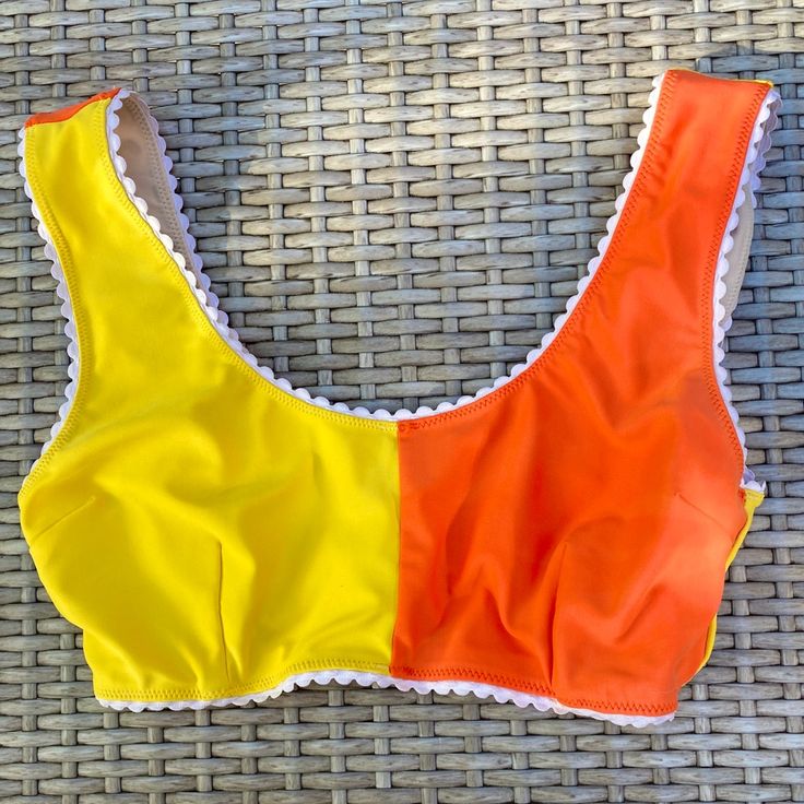 Brand New Worn Once, No Flaws. Size L, Matches Color Block Board Shorts Also In My Closet Under Separate Listing. Retro Color Block Swimwear For Summer, Summer Triangle Top Color Block Swimwear, Summer Color Block Triangle Top Swimwear, Partially Lined Swimwear For Summer Poolside, Partially Lined Swimwear For Summer Beach, Partially Lined Swimwear For Beach Season, Retro Yellow Swimwear For Sunbathing, Color Block Swimwear For Summer, Mustard Swimwear For Beach Season