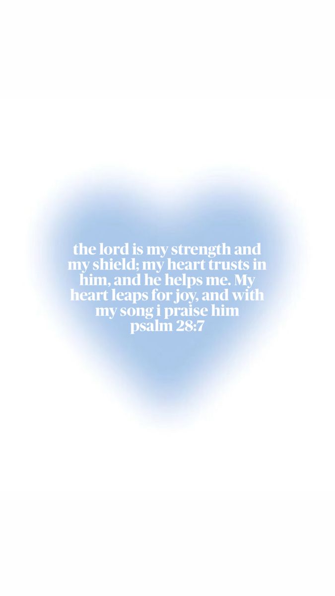 the lord is my strength and my shield my heart trusts in him