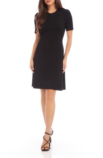 This classic stretch-jersey dress earns its keep in your wardrobe with its endless versatility and easy wear. 36 3/8" length (size MP) Jewel neck Short sleeves Unlined 90% rayon, 10% spandex Dry clean or machine wash, line dry Imported Solid Short Sleeve Midi Dress In Elastane, Solid Short Sleeve Midi Dress, Solid Color Short Sleeve Midi Dress, Classic Stretch Short Sleeve Midi Dress, Classic Fitted Midi Dress In Viscose, Classic Fitted Viscose Midi Dress, Stretch Dresses For Business Casual, Casual Black Midi Dress In Elastane, Casual Black Elastane Midi Dress