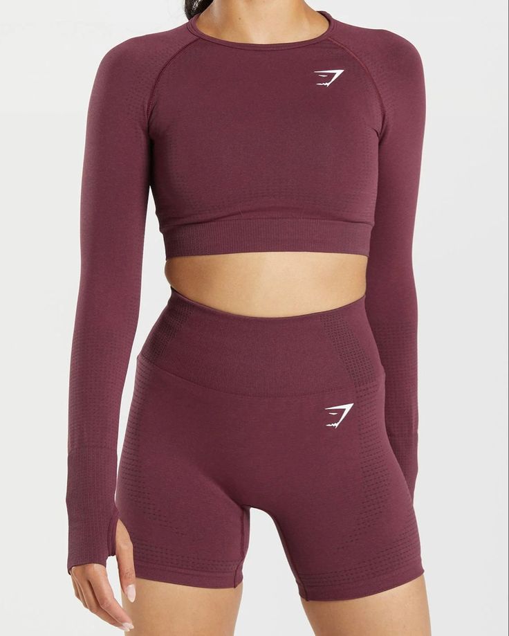 Gymshark Vital Seamless, Crop Top Shorts, Baggy T-shirt, Gym Workout Outfits, Gymshark Women, Workout Crop Top, Crop Top And Shorts, Cropped Tops, Be Cool