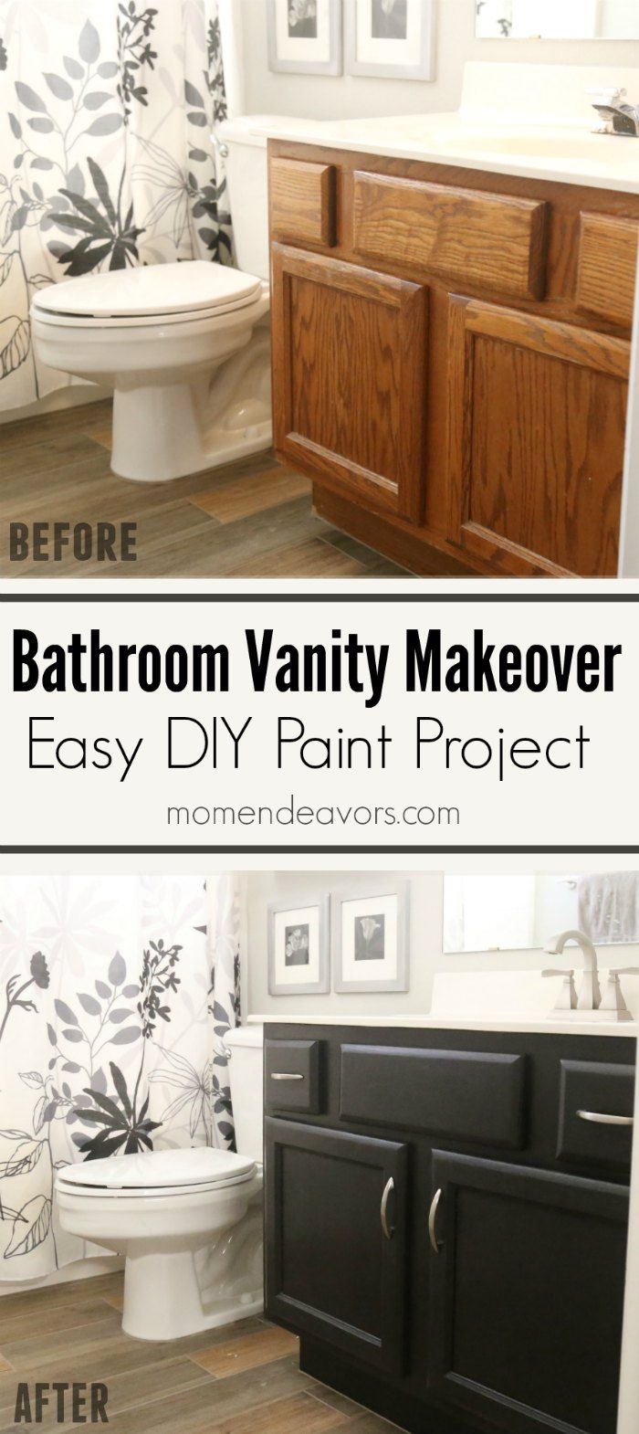 bathroom vanity makeover easy diy paint project