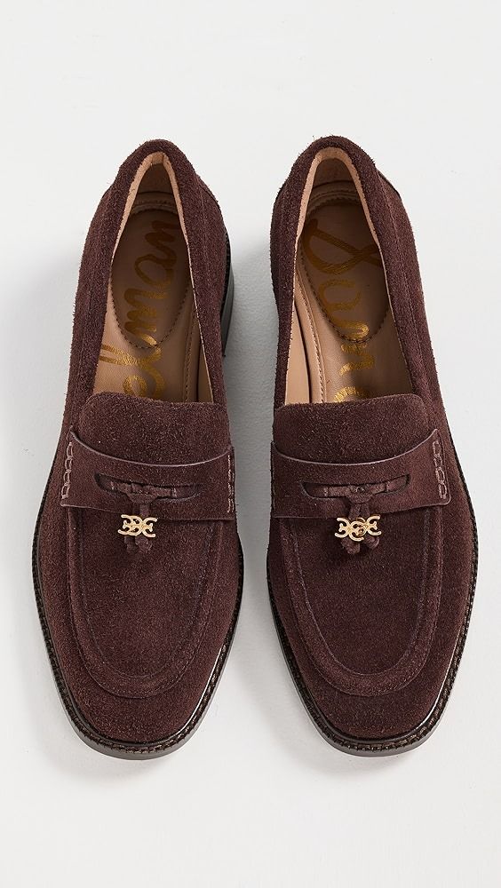 Sam Edelman Denise Suede Loafers | Shopbop Brown Suede Loafers, Chic Flats, Over 50 Womens Fashion, Suede Loafers, Sam Edelman Shoes, Stacked Heel, Brown Suede, Loafers For Women, Sam Edelman