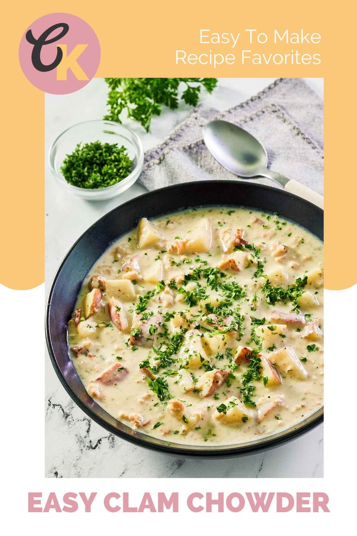 an easy to make recipe for creamy chicken chowder