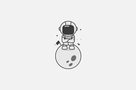 an astronaut sitting on top of a ball