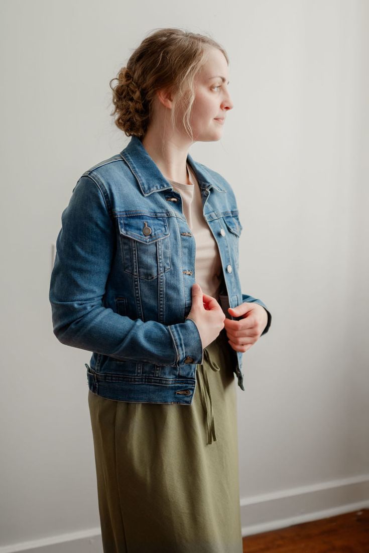 Beat the chill in style with the 'Cheyenne' Jacket! This feminine denim jacket is the perfect piece for layering over your favorite dresses and pairing with fall skirts. With no weird fading or distressing, this jacket has a flattering fit and nice stretch. Style this over a t-shirt dress for a shopping day with friends or over a floral skirt and top for a night out. This is piece you can love for years to come! Fit: true to size; this jacket is less "boxy" than most jean jackets. It has a feminine fit, but lots of stretch so it's not at all restrictive Style: 77% cotton 12% polyester 9% rayon 2% spandex Color: medium wash denim jacket Fabric content: 77% cotton, 12% polyester, 9% rayon, 2% spandex Care instructions: wash gentle cycle, cold; lay flat to dry, cool iron if needed. For best r Button-up Denim Jacket For Casual Gatherings In Fall, Everyday Washed Denim Jacket For Fall, Stretch Medium Wash Winter Outerwear, Medium Wash Stretch Denim Jacket With Long Sleeves, Stretch Medium Wash Outerwear For Winter, Stretch Medium Wash Long Sleeve Outerwear, Relaxed Fit Denim Jacket For Fall Layering, Chic Medium Wash Everyday Outerwear, Chic Everyday Outerwear In Medium Wash