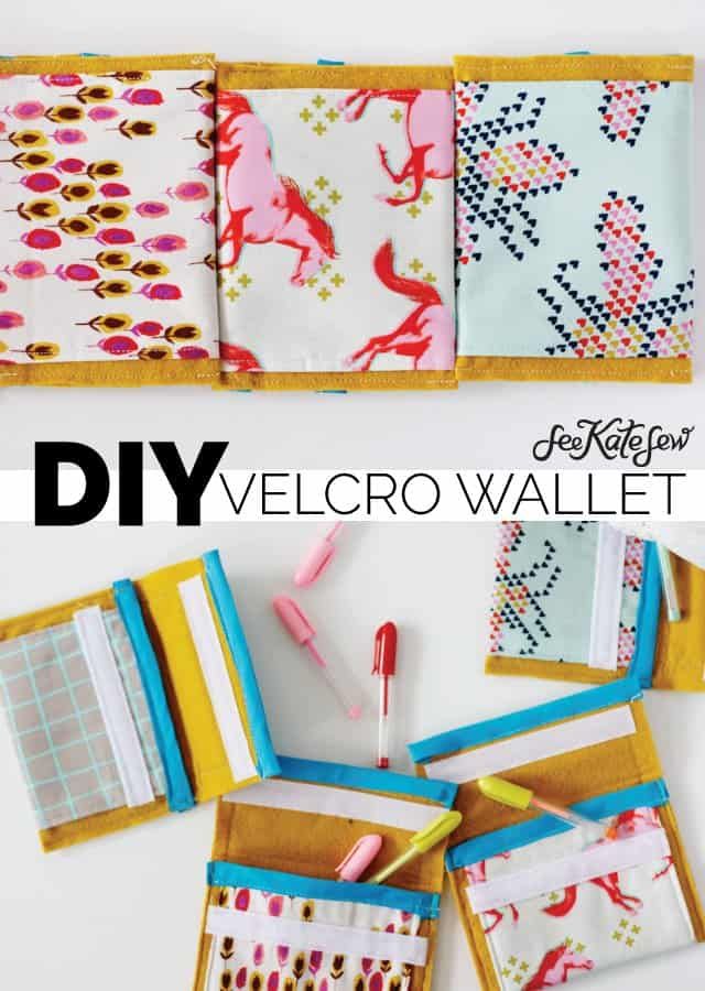 the diy velcro wallet is made with fabric