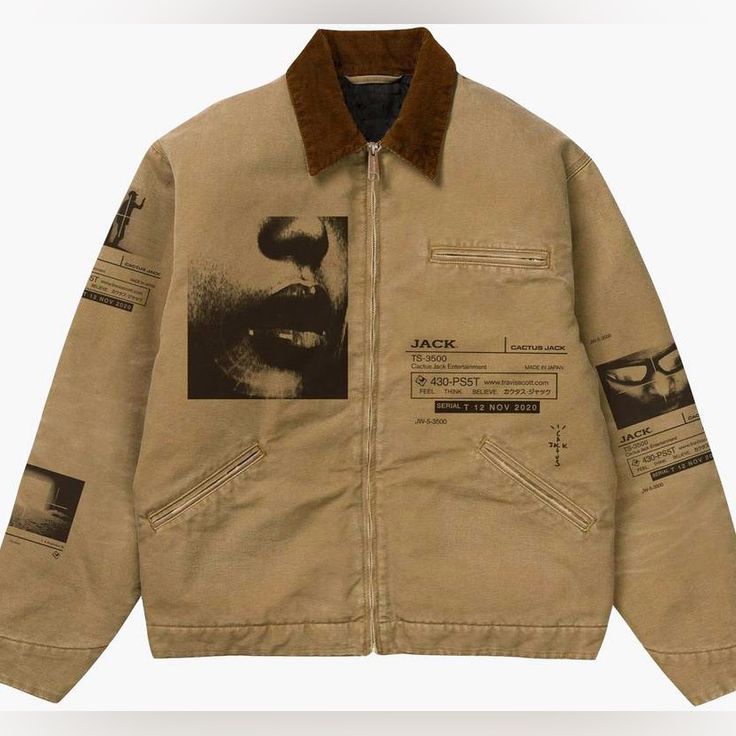 Season Fw 2020 Color Tan Release Date 11/12/2020 Retail Price: $250 Mode Hipster, Concept Clothing, Cactus Jack, Work Jacket, Work Jackets, 가을 패션, Jacket Design, Travis Scott, Art Clothes